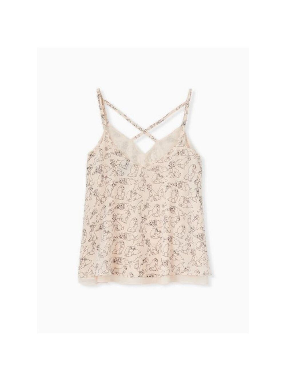 Women's Disney Pink & Black Lady and the Tramp Camisole Plus 1X